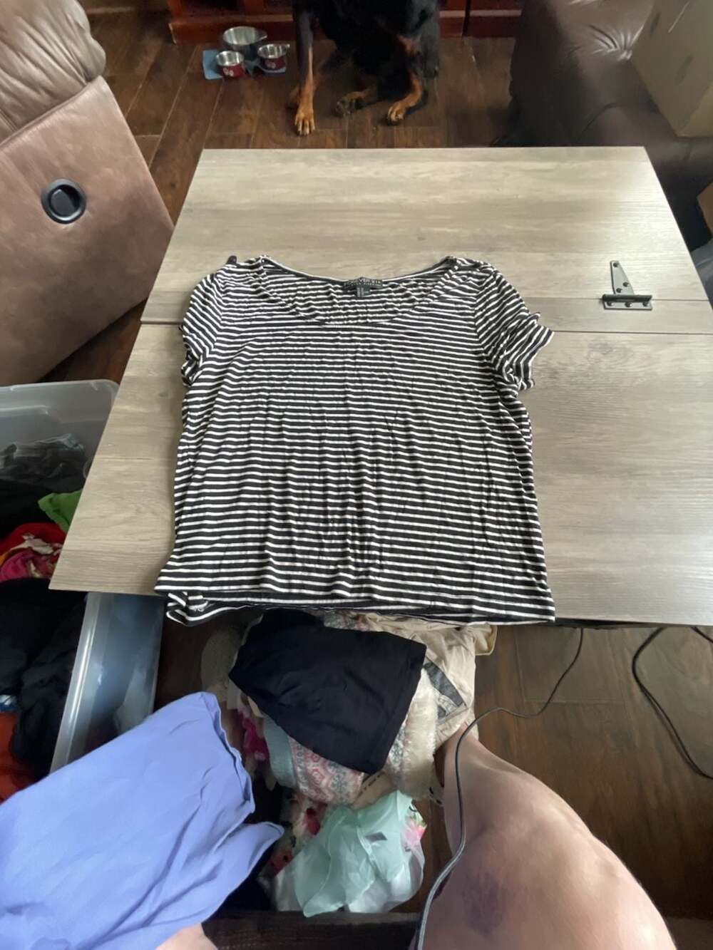 Forever 21 Plus Striped Short Sleeve T-Shirt Size 2X Black White